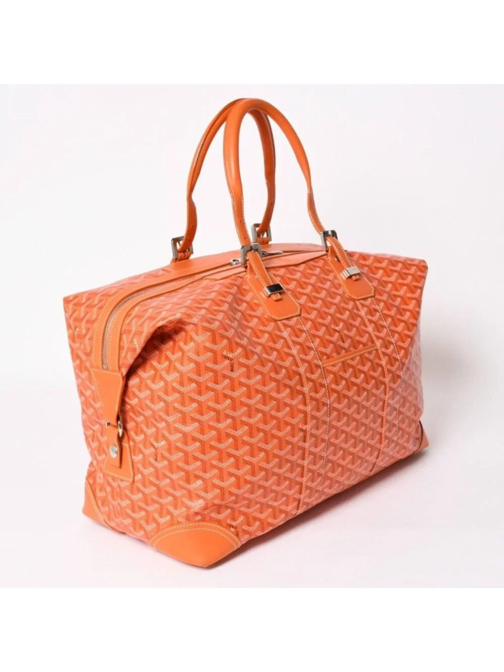 Goyard Boston Bag Back Boeing 45 Orange All Over Print